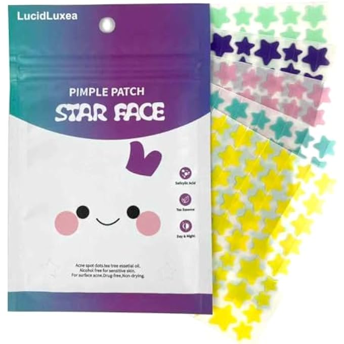 STRBOXONG SKIN CONTROL PIMPLE PATCHES FOR FACE, PIMPLE PATCH STAR SPOT STICKERS COVERS,ACNE PATCH STAR FACE,HYDROCOLLOID ACNE PATCHES WITH TEA TREE OIL FOR DAY & NIGHT USE(255 COUNT) - Image 1